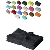 EXKLUSIV HEIMTEXTIL 4 x Handtuch 500 g/m2 50 x 100 cm Schwarz