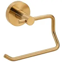 BRILLANTBAD BABLO Papierrollenhalter ohne Deckel Messing Gold matt 90x140x95 mm für Bad & WC >> zum Bohren oder Kleben*