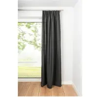 Ondeco Schlaufenschal Chalet Gardinen Blickdicht Vorhang Wohn-Schlafzimmer 1er Set Farbe: Anthrazit, Größe: 135x300 cm