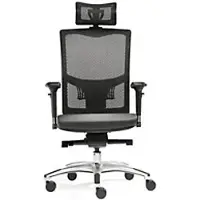 Sitwell Bürostuhl Liberty L SY-47.230-L Kunstleder, Netz 3D Armlehnen Schwarz
