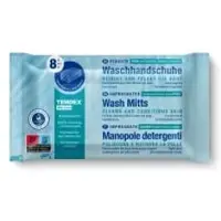 TEMDEX Wet Care Waschhandschuhe, Waschen ohne Wasser 113985-01 , 1 Karton = 24 Packungen à 8 Stück