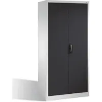 C+P Aktenschrank Acurado mit Drehtüren, 5 Ordnerhöhen, H1950xB930xT500mm Front Schwarzgrau Korpus Lichtgrau