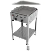 ChattenGlut Professional Gastrobräter 2-flammig Standgerät 7,3kW und Edelstahlpfanne