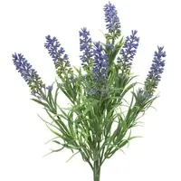 MARELIDA Lavendel Büschel am Stiel mit 7 Blüten Kunstblume Kunstpflanze H: 34cm violett