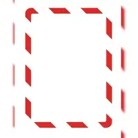 Tarifold Sichtrahmen Magneto Safety Line A4 selbsthaftend Magnetverschluss rot/weiß 2 Stück Packung mit 12 Stück