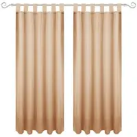 Bestgoodies Dekoschal Ellen Schlaufen Blickdicht 2er Pack - 140x225 cm Sandgrau