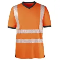 4Protect Warnschutz T-Shirt MIAMI, UV-Schutz, orange/grau 3430 / 3431 , 1 Stück, Größe: M