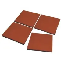 Meingartenversand.de Fallschutzplatten – 50 x 50 cm braunrote Gummimatten, 2,5 cm dick, stoßdämpfend, rutschfest, wetterfest, ideal für Spielgeräte, einfache Verlegung