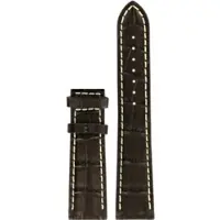 Certina - Leder Ds Podium Gent Square Lederband Braun Halb Glanz 21/18mm, Ohne Schnall C610017991 - alligator-prägung,braun,rind