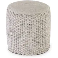 Amago home Hocker Sitzhocker Merino Pouf indoor outdoor ø40 H45cm Sitzpouf nachfüllbar : silbergrau