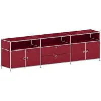 Viasit Sideboard »System 4« halbes Fach rot, 227.9x61.9x40.4 cm
