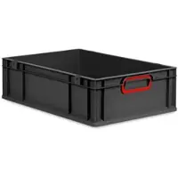 Proregal Eurobox Nextgen Color HxBxT 17x40x60cm 34 Liter Griffe Rot Geschlossen Schwarz Eurobehälter Transportbox Transportbehälter