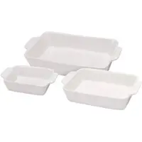Wellhome - Steinzeug-Auflaufform im 3er-Set und verschiedenen Größen, 36x22,5x8cm