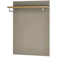 Möbel Kraft Garderobenpaneel Duna , beige , Glas,Holzwerkstoff , Maße (cm): B: 80 H: 109 T: 27.0