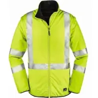 4Protect Warnschutz Wende-Softshelljacke 4in1 RENO, gelb 3418 , 1 Stück, Größe: 6XL
