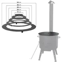 4BIG.fun Adapter - Ringe für Eintopfofen 48-52 cm Utschak Herdplatte für Feuerkessel Kasan Adaptierung Kazan