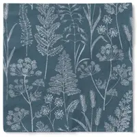 Mank Tissue Serviette Benjamin in Blaugrau, 33 x 33 cm, 3-lagig, 100 Stück - Gräser Sträucher Herbst