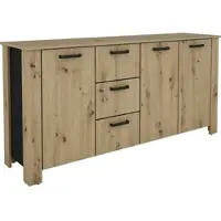 ByLiving Sideboard FARO in Artisan Eiche (Eiche-Optik) - B 160, H 84, T 40 cm | Gr.: onesize