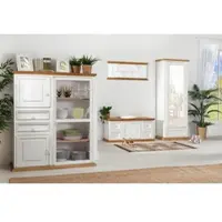 1a Direktimport Highboard - Schrank - Pinie - weiß - honigfarbig - Landhausstil - Handarbeit
