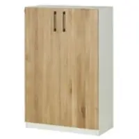 Möbel Kraft Aktenschrank mit Massivholzfront SOLIDLine ¦ weiß ¦ Maße (cm): B: 80 H: 121,4 T: 40.0