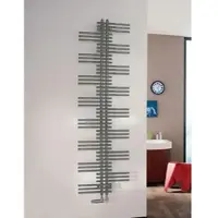 Zehnder Design-Heizkörper Yucca elektrisch YSE-130-050/GD, Inox Look, 1365x95x500 mm, spritzwassergeschützt IP44