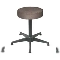 Proregal Drehspindel-Hocker Atlanta | Sitzhöhe 47-61cm | Tragfähigkeit 110kg | Polstersitze | Stahl-Fußkreuz mit Gleiter | Anthrazit