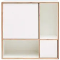 Müller Small Living - Vertiko Ply Sideboard Two, Fronten CPL reinweiß (RAL 9010) / Birkenschichtholzkante