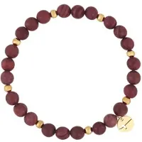 Tamaris Armband "Schmuck Geschenk Edelstahl Armkette", gelbgoldfarben, braun, braun, Armbänder, Damen, 18cm, Edelstahl, Armband, mit verschiedenen Farbsteinen oder Glasperlen