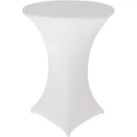 INFACTORY Stretch-Stehtischhusse, OEKO-TEX Standard 100, Ø 80 cm, weiß