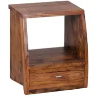 KADIMA DESIGN Nachttisch MUMBAI Massiv-Holz Nacht-Kommode 53 cm 1 | Gr.: onesize