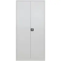 Proregal Flügeltürschrank Owl mit 4 Fachboden | HxBxT 195x95x60cm | Lichtgrau