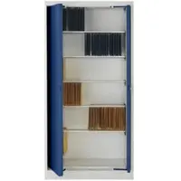 Mauser Stahlschrank mit Einschwenktüren grau, 95x195x42 cm