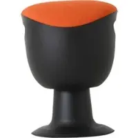 Stier Multibeweglicher Drehhocker mit Tellerfuß Sitzhöhe 465-585mm Polster Orange