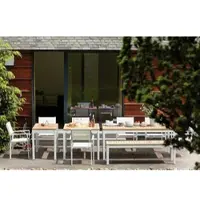 Jan Kurtz Outdoor Tisch Quadrat Teak / natur eloxiert 120x120