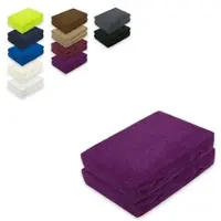 EXKLUSIV HEIMTEXTIL Frottee Spannbettlaken Doppelpack Rundumgummizug 60 - 70 x 140 cm Lila
