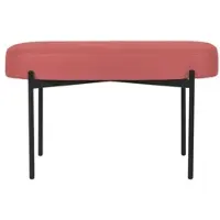 Meet Ovale Bank »Gaia M« mit Kunstlederbezug rot, 79x45.5x42 cm