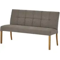 Sofa.de Woodford Esszimmerbank mit Steppung Dakota , braun , Maße (cm): B: 150 H: 89 T: 64.0