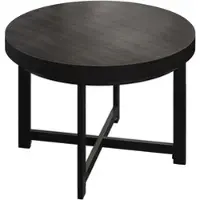 GGM Möbel BO | Bistro Tisch | Ø80xH54cm | 50mm | Schwarzer Rand | Wenge/ Schwarz