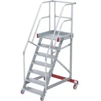 Euroline 513 Wartungsbühne 60° 1000mm Stufenbreite 7 Stufen Alu gerieft