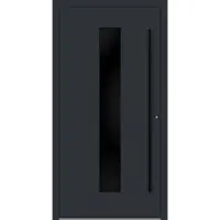 Haustuerenland.de Aluminium Haustür "MAJA" 90 mm RC2 BLACKLINE Anthrazit RAL 7016 beidseitig innen öffnend DIN rechts