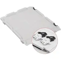 Proregal 10x Scharnierdeckel Set Eurobox NextGen mit 2 schwarzen Schiebeschnappverschlüssen | BxT 30x40cm | Eurobehälter