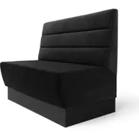 GGM Möbel Meyer S | Gastrobank | B:H 160 x 100 cm | Schwarz | Horizontal Gestreift | Samt