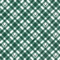 Home Fashion , Plaid with Deers, Lunch-Servietten aufgefaltetes Maß 33 cm x 33 cm, im Viertelfalz, 20 Stück pro Pack, 12 Pack pro Karton