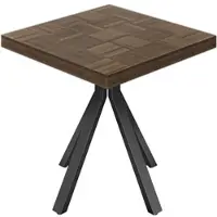 GGM Möbel CEB | Bistro Tisch | B:T 70 x 70 cm | H 78 cm | Walnuß | Gestell: Schwarz