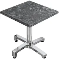 GGM Möbel WBO | Bistro Außen Tisch | B:T:H 70 x 70 x 78,5 cm | Felsen / Aluminium | Quadratisch