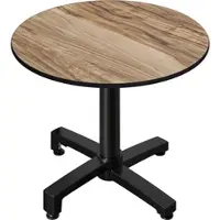 GGM Möbel CPBC | HPL Bistro Tisch | Ø:H 70 x 78 cm | Sheesham / Aluminium | Klappbar + Zusatzgewicht | Rund