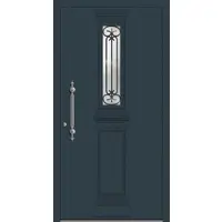 Haustuerenland.de Aluminium Landhaustür "ADELE" 78 mm RC2 Anthrazit RAL 7016 innen öffnend DIN links