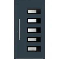 Haustuerenland.de Aluminium Haustür RC2 "CLARISSA" 78 mm Anthrazit RAL 7016 innen öffnend DIN links