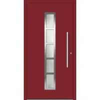 Haustuerenland.de Aluminium Haustür RC2 "LOTTE" 78 mm Purpurrot RAL 3004 beidseitig innen öffnend DIN rechts