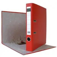 Midori 8 x Akten-Ordner PP A4 50 mm Rot Kunststoff Archiv Büroordner Ringordner